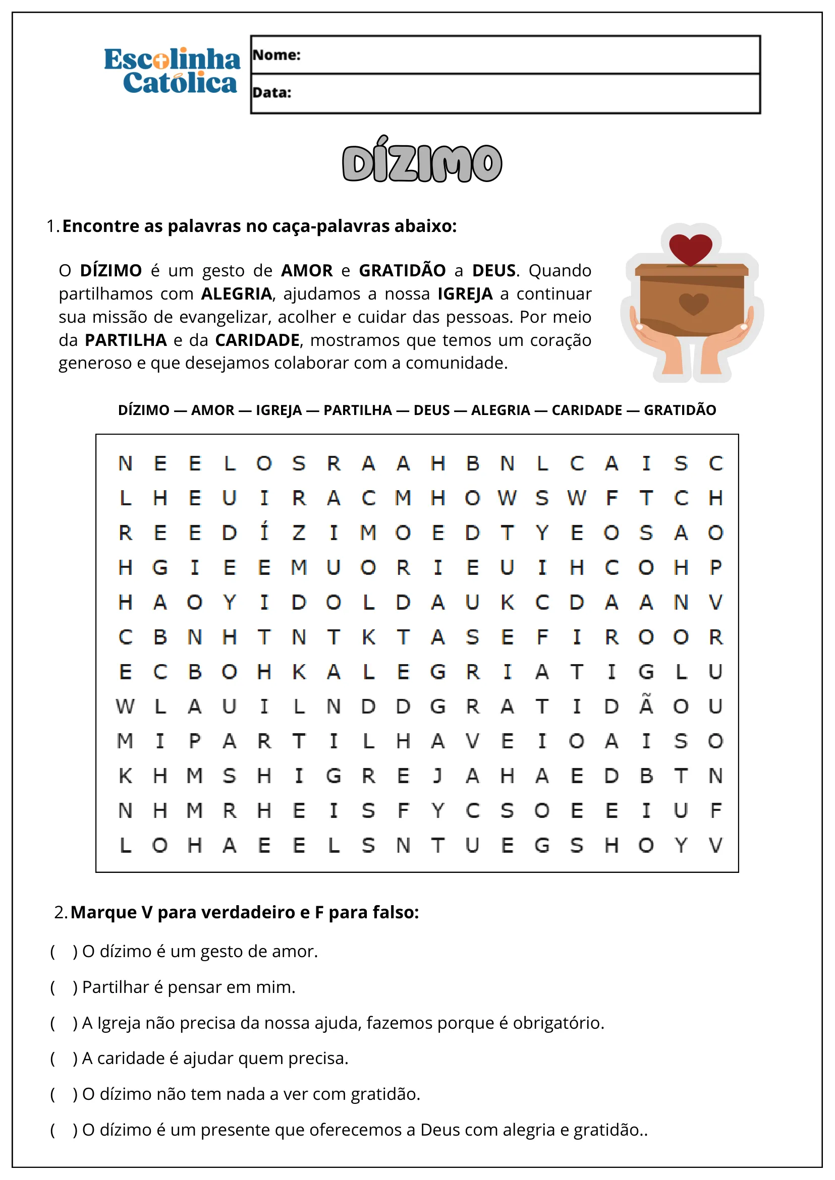 Atividades e explicações